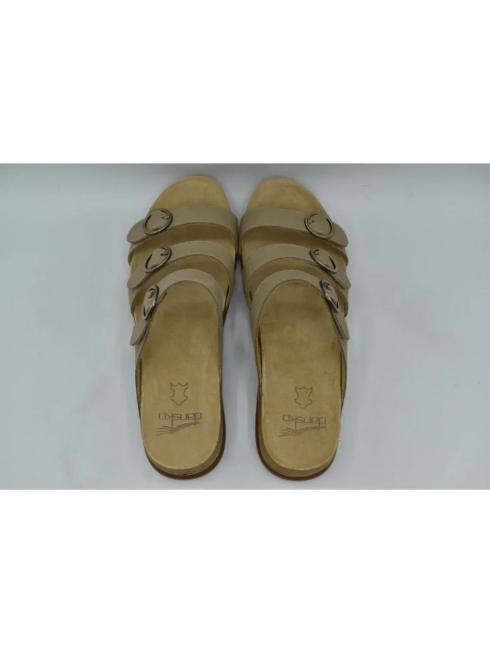 Dansko Womens Size‎ EU 38 Campbell Milled Nubuck Sand Tan Slip On Sandals Shoes